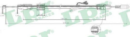 Lpr Tautrekk parkeringsbrems LPR C0423B Lpr Tautrekk parkeringsbrems LPR C0423B