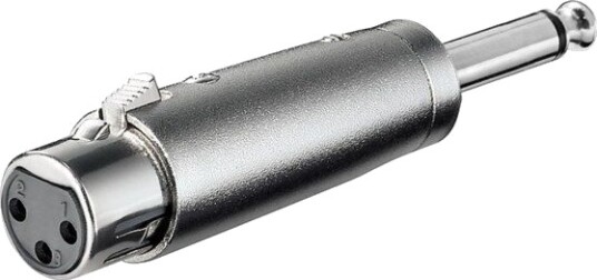 Goobay 6.3mm XLR Han-Hun Adapter Sølv