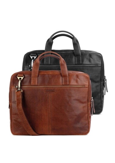 Springfield PC veske i skinn 15" Mørke Brun Springfield PC veske i skinn 15" Mørke Brun