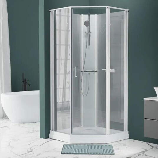 Badnor AS Badnor Nordica White Lux 7-3 Dusjkabinett 100x100cm M/dusjsett