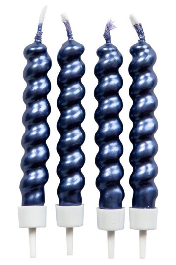 Kakelys Twist 8stk - Blå Kakelys Twist 8stk - Blå