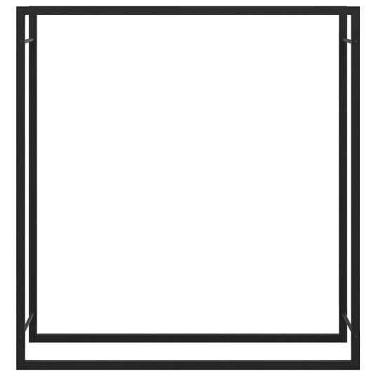 Vedstativ stål matt 110x28x116 cm - sort Vedstativ stål matt 110x28x116 cm - sort