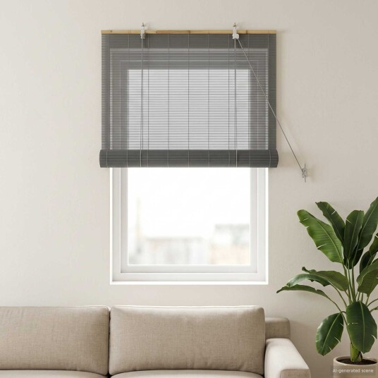 vidaXL Rullegardin Grå 50 x 160 cm Bambus