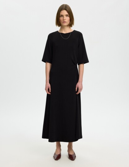 Selected Slwtenny Ss O Neck Dress Noos Black XL Selected Slwtenny Ss O Neck Dress Noos Black XL
