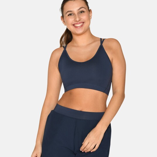 Zebdia Slim strap sports BH blå Størrelse: L Kvinner Zebdia Slim strap sports BH blå Størrelse: L Kvinner