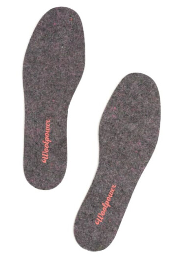 Woolpower Kids' Felt Insoles 17-18, Recycled Grey