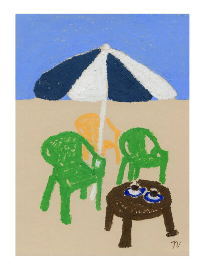 The Poster Club The Poster Club X Isabelle Vandeplassche Coffee In The Sun Multi/patterned 50X 70CM The Poster Club The Poster Club X Isabelle Vandeplassche Coffee In The Sun Multi/patterned 50X 70CM