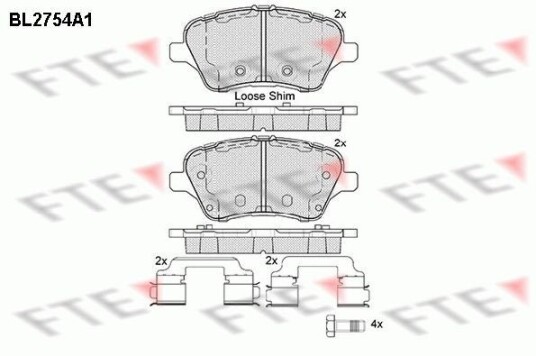 Bremseklosser FTE 9010961 Bremseklosser FTE 9010961