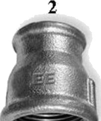Odlewnia Zawiercie Reduksjonsmuffe M2 3/4"x1/2" Galvanisert