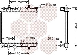 VAN WEZEL 40002224 Radiator motorkjøling