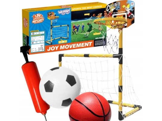 Woopie 2In1 Basketball Set Fotballmål + Baller Og Pumpe