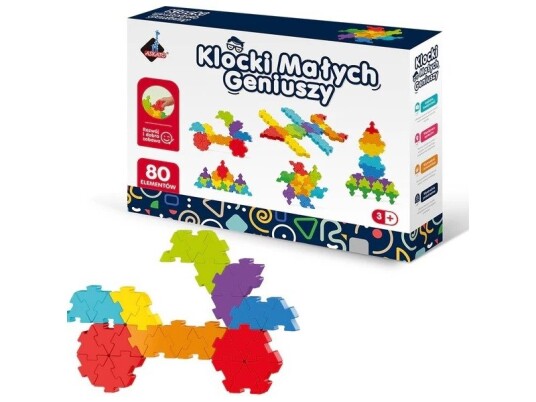 Askato Klocki Mały Geniuszy Puslespill Stikksag 80 Deler