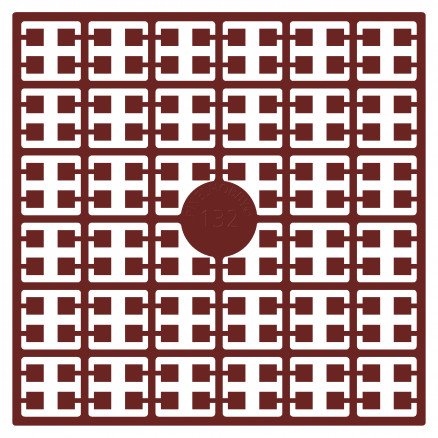 Pixelhobby Midi perler 132 Mørk julerød 2x2mm 140 piksler