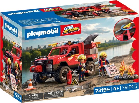 Playmobil City Action 72194 Brannbil Pickup Byggesett 4+ År 79 Deler