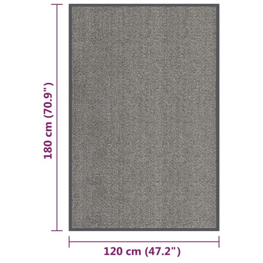 vidaXL Tuftet dørmatte 120x180 cm lysebrun