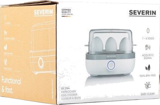 Severin EK 3164 Eggkoker 6 Egg Hvit 420W med Signal