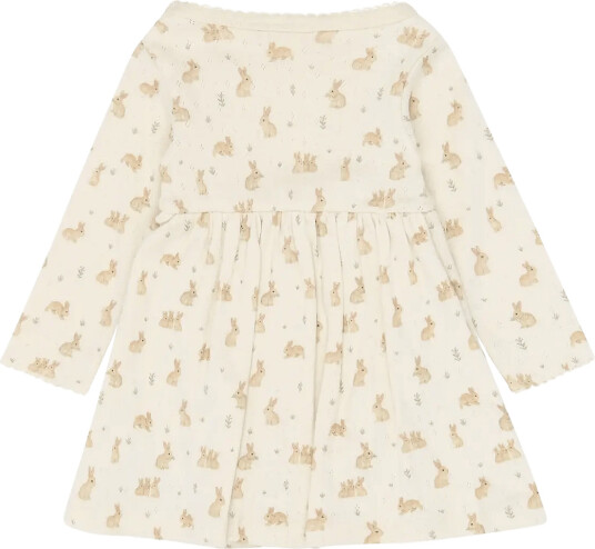 Petit Piao Ppdio L_S Body Dress Fold Pointelle Cream 68 Petit Piao Ppdio L_S Body Dress Fold Pointelle Cream 68