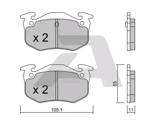 Bremseklosser AISIN BPCI-2001