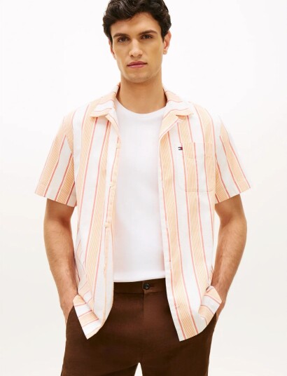 Tommy Hilfiger Open Structure Shirt Orange L
