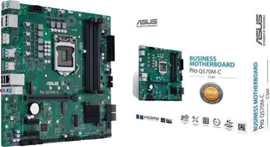 ASUS PRO Q570M-C Micro ATX Hovedkort med LGA 1200 og DDR4 Støtte