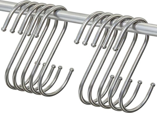 Robust S krok i metall 120 mm 20 pakning – Sølv / S formede metallkroker