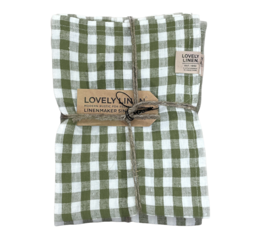 Lovely Linen Misty kjøkkenhåndkle 50X70 cm square Jeep green