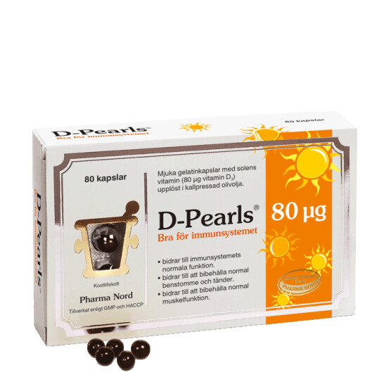 D-Pearls 80 µg (3200 IE) 80 kapsler