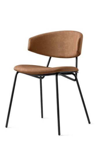 Calligaris Sophia stol matt sort / tobakk