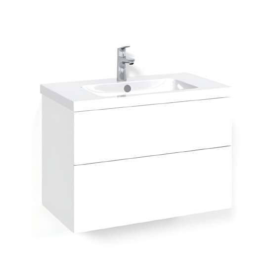 Macro Design Crown Plain/push-open Servantskap 2 Skuff - med Light Servant Hvit / 80cm 45