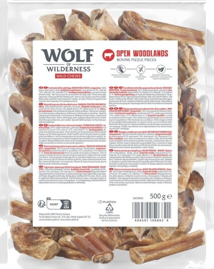 Wolf Of Wilderness Oksepenis Biter Open Woodlands 3 X 500 G