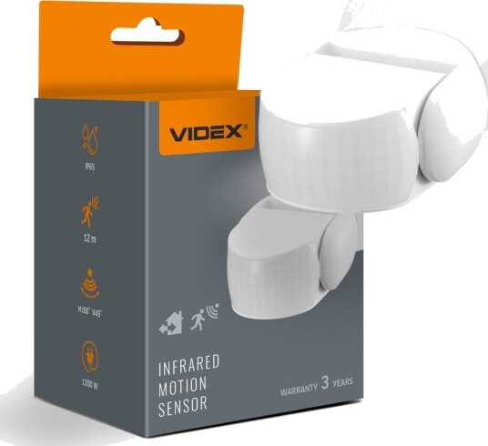 PIR bevegelses og lyssensor 1200W IP65 hvit PIR bevegelses og lyssensor 1200W IP65 hvit