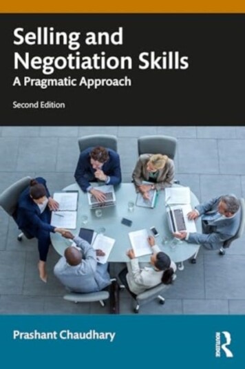 Selling and Negotiation Skills A Pragmatic Approach Selling and Negotiation Skills A Pragmatic Approach