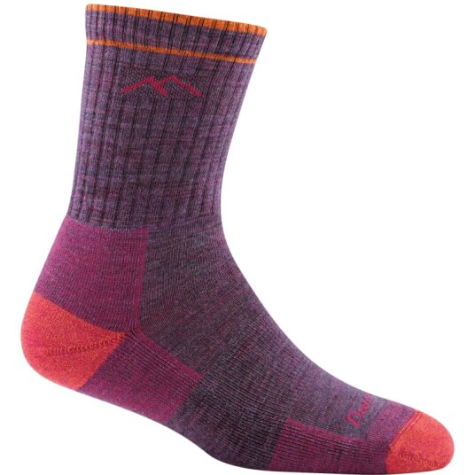 Darn Tough Women's Hiker Micro Crew Midweight Hiking Sock Cushion 35-38 , Plum Heather Darn Tough Women's Hiker Micro Crew Midweight Hiking Sock Cushion 35-38 , Plum Heather