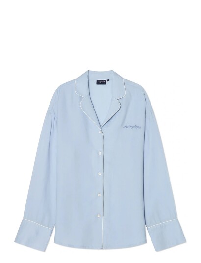 Lexington Home Lyocell Pajama Set   Blue   M