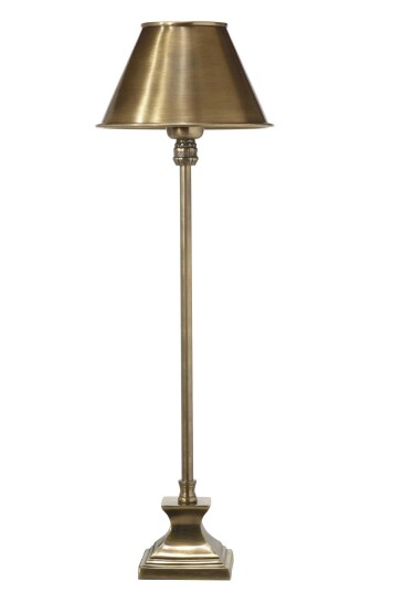 PR Home Lili bordlampe Antikk messing/metallskjerm 61 cm Natur
