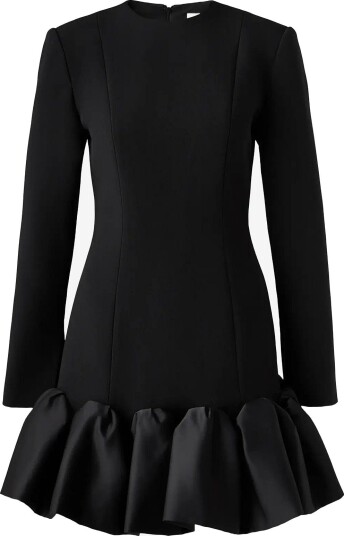 Malina Miki Frill Hemmed Mini Dress BLACK 34
