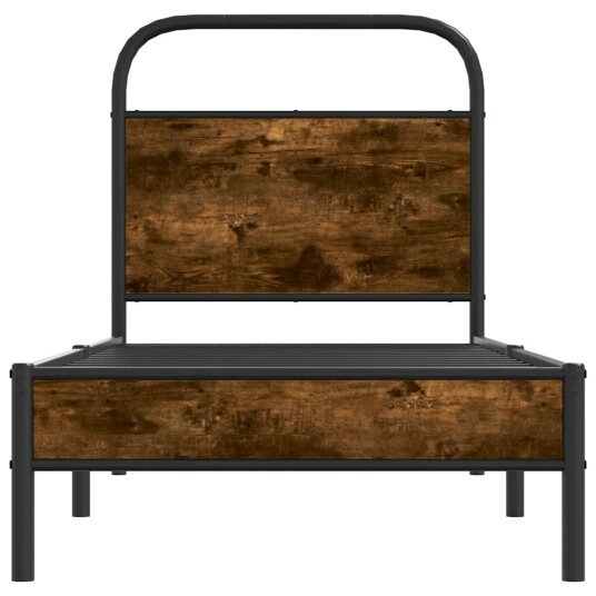 Sengeramme uten madrass røkt eik 75x190 cm konstruert tre 8721158564405