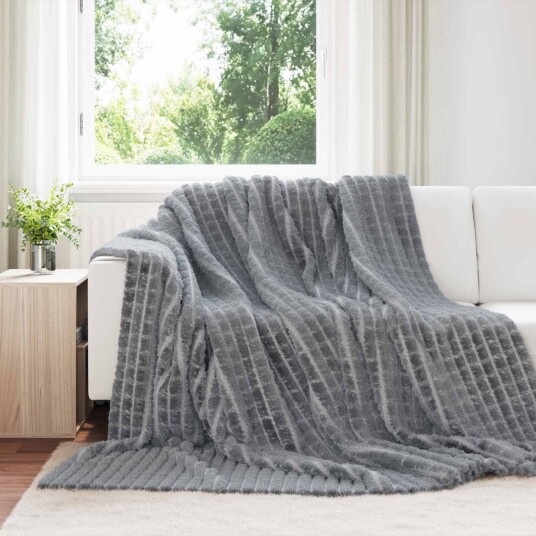 vidaXL Kastepledd 6 pcs Mørkegrå 240 x 220 cm Fleece