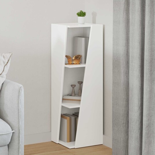 vidaXL Sidehylle Hvit 33 x 32 x 100,5 cm Konstruert tre