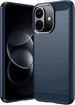 Xiaomi Redmi Note 17 Pro Børstet TPU-deksel - karbonfiber - blå
