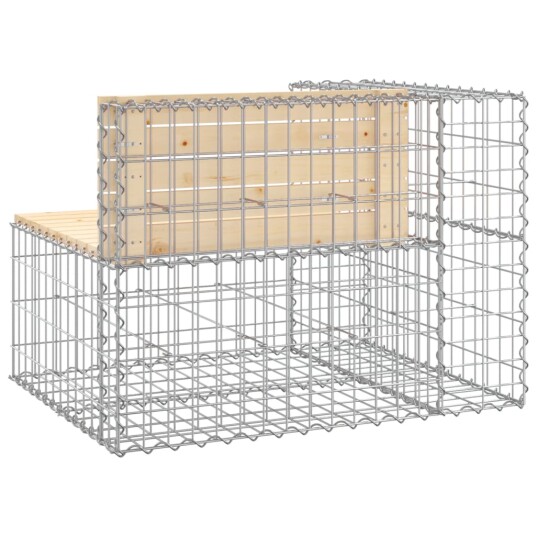 vidaXL Hagebenk gabiondesign 92x71x65,5 cm heltre furu vidaXL Hagebenk gabiondesign 92x71x65,5 cm heltre furu