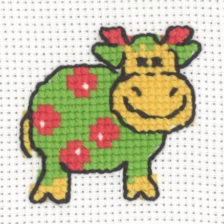 Permin Broderisett Aida Grønn Ku 8x8cm