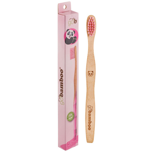 GoBamboo Bamboo tannbørste for barn PINK GoBamboo Bamboo tannbørste for barn PINK