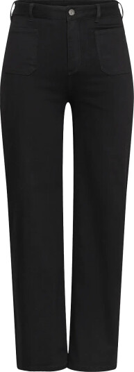 Kaffe Curve Kcbrookie Wide Full Lenght Jeans   Black   44