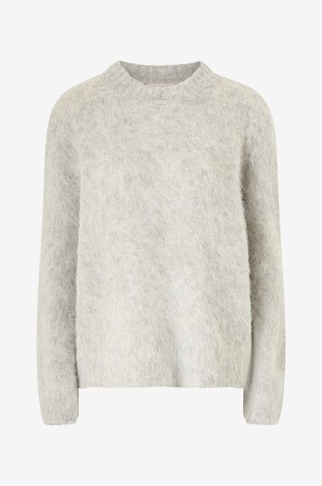 byTimo Pullover Hairy Knit Classic Sweater Grå byTimo Pullover Hairy Knit Classic Sweater Grå