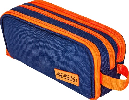 Herlitz Double Pennal 23,5x11x7,5cm Neon Blå/Oransje