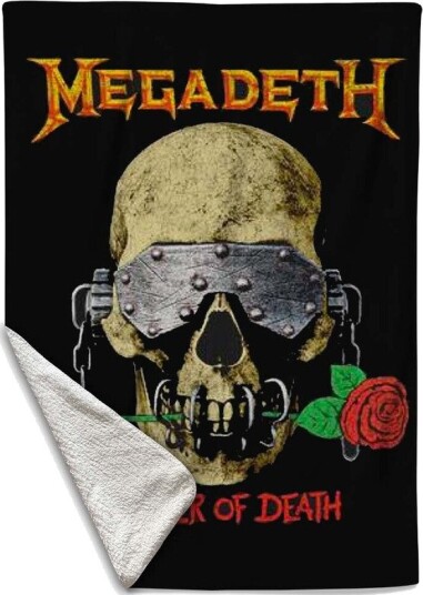 Rocksax Megadeth Master of Death Sherpa Fleece Blanket 60 in x 80 in 78899311 Rocksax Megadeth Master of Death Sherpa Fleece Blanket 60 in x 80 in 78899311