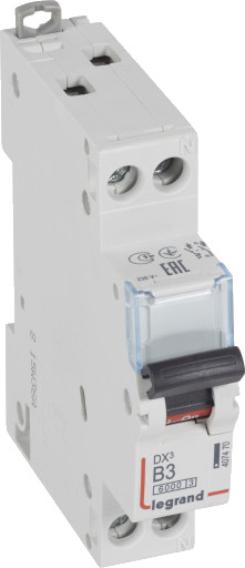 Legrand DX³ MCB automatsikring B3 1P+N 2M 10/10kA