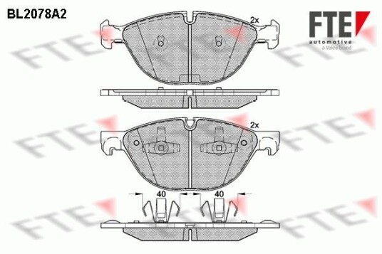 Bremseklosser FTE 9010662 Bremseklosser FTE 9010662