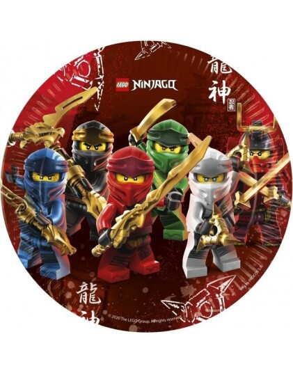 Globos Nordic 8 stk Papptallerkener 23 cm Lego Ninjago 93455